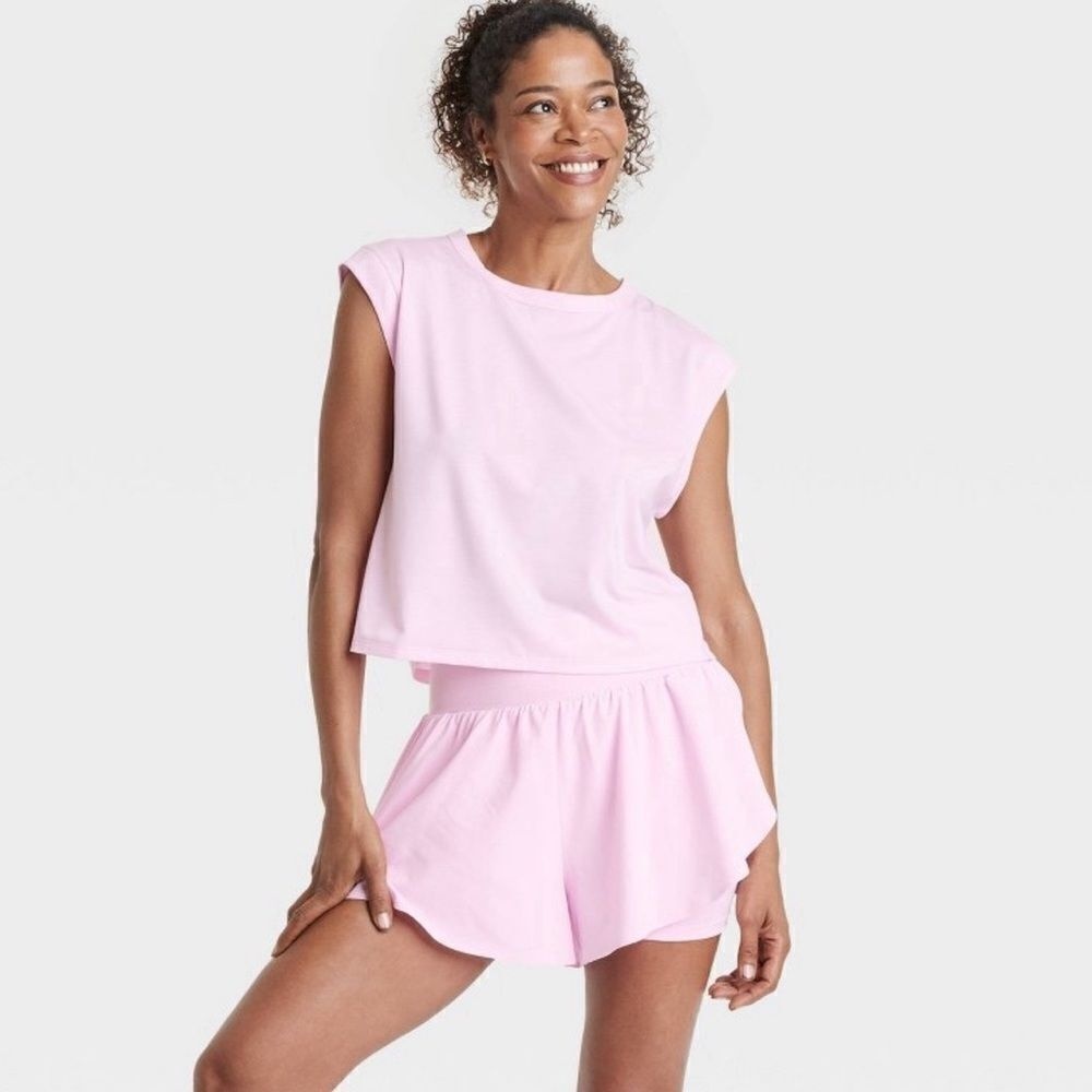 Women's Jersey Relaxed Short Sleeve T-Shirt All In‎ MotionTM Pink XXL - Picture 3 of 3